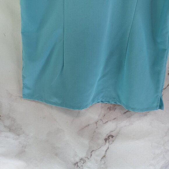 FIGS Top Womens Large Blue Casma Short Sleeve Scrub Pocke Teal Aqua 1714 - Picture 8 of 12